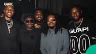 "See men": Olamide beams as Osimhen, Obagoal, Boniface grace album listening, video