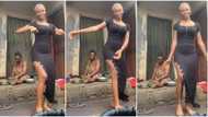 "She is a real babe": Tall lady in black gown dances in front of her mother, viral video trends on TikTok