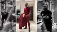 Going back on my diet: Davido laments about not shedding weight after 3 weeks, continues workout at night