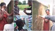 Reactions as woman gets glasses and foodstuff from men her young son work for, she cries in touching video