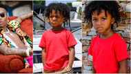 He go stubborn: Nigerians react to Wizkid's son Zion's tough-looking facial expression in cute photos