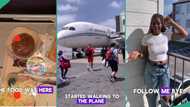 Lady tired of Nigeria finally relocates to America, shares her first flight experience in video