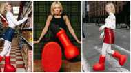 "I'll laugh at my feet all day": Reactions as designer unveils gigantic red boots