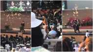 This is not Nigeria: Young man sprays 'N2m' during his graduation ceremony in US, police arrest him