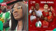 AFCON Semi-final: Nigerian lady who watched live match in Morocco shows what she did during penalty