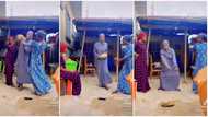 She scared people: Muslim lady in hijab 'risks' her phone as she jumps on Buga challenge in sweet dance video