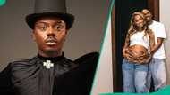 Enioluwa's reaction as Priscilla Ojo flaunts baby bump stirs comments: "Like say you no know"