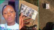 Lady disappointed after picking "$100" on the ground, shows what she found at the back of the note