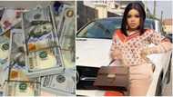 Bobrisky shows off wads of dollars as he prepares to shut down the internet for his 30th birthday