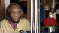 What a 107-year-old woman who celebrated her birthday looks like and how she was surprised with 107 roses