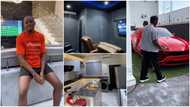 "I don't pay rent in Lagos": Young Nigerian man shows off his N300m house with private cinema, has Lamborghini