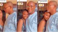 "Jesus una dey kiss for lips?" Nigerian lady and her dad share unusual moment in video, many react