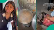 Lady angry after catching neighbour using her cooking gas to cook beans instead of noodles