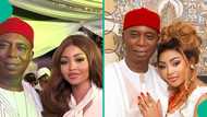 Regina Daniels missing as hubby Ned Nwoko hosts politicians, fans ask questions: "Where ur handbag?"