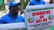 "Reward me or kill me”: Man protests at APC secretariat over alleged abandonment