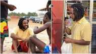 American rapper Kendrick Lamar seen drinking 'pure water' on the streets of Accra