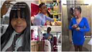 "You took good care of her": Woman buys house girl expensive gowns, turns her into beauty queen with braids
