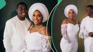 "Not decent": Theophilus Sunday's Jamaican fiancée' gets roasted by fashion police over her dress style