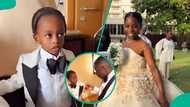 JP25: Mohbad’s son Liam as ring bearer, rocks same suit as Juma Jux, Davido's Imade on bridal train