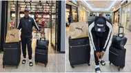 Davido O2 show: My visa was granted immediately, Isreal hails singer as he jets out to UK in designer PUMA fit