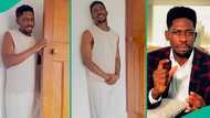 Moses Bliss shares hilarious clip depicting how he tiptoes around the house to avoid waking his baby