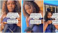 It's actually beautiful: Reactions as lady makes high boots with stockings and stilettos