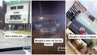 "My achievements": Nigerian lady gets dad a car, secures job & buys a house in Abuja, flaunts them online