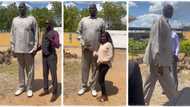 "7 feet 9 inches": Tall man appears in public, people surround him like celebrity in viral video