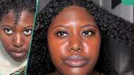 Nigerian lady braids her hair using electric machine, shows outcome