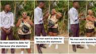 "No Man Wants to Date Me": Beautiful Nigerian Lady Who Stammers Says in Video, Bursts into Tears