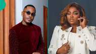 Timini kneels, begs Funke Akindele for prayer over his new movie, Reel Love: "It must be sold out"