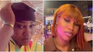 "It's a sin": Nigerian lady cries out as church removes her wig and burns it, directs her to kneel