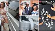 Rich kid: DJ Cuppy shows off the interior of Femi Otedola's customised boat named after her mum Nana