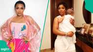 Toke Makinwa fires back after fan drags her for performative privacy over daughter posts