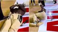"Is this not kolomental?": Portable falls to the floor, writhes like a salted worm as he debuts new dance move