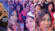 Where is Toyin Abraham? Fans query Mercy Johnson as she hits the cinema to watch new movie with them