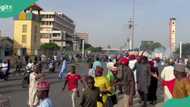 BREAKING: Tension as heavy protest breaks out in Kano over Governor Abba Yusuf's sack, videos emerge