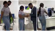 "When OBO gives you $10k": Eko Hotel staff Ngozi gets special reception at bank, opens dollar account