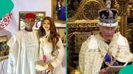 Photos as Regina Daniels and husband attend King Charles III of England’s 76th birthday: “Royalties”