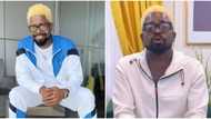 Comedian Basketmouth rocks unfamilair hairstyle as he dances with wife during their child dedication in church