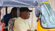 Photos emerge as former president Obasanjo turns ‘Keke’ rider in Abeokuta