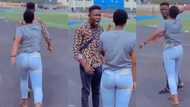 You won't go anywhere: Lady refuses to let go as man asks for break up in public, gives him a slap