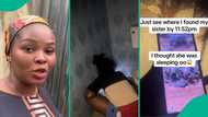 Lady touched over what she found her sister doing in toilet at 11:52pm: "I thought she's sleeping o"