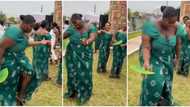 She get energy: Plus-size lady in long, green gown displays rich talent, dances with swag, video excites men