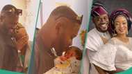 Actor Deyemi Okanlawon flies to Texas to surprise his wife in the hospital after welcoming 3rd child