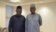 Hotunan haduwar biloniyoyi: Aliko Dangote ya ziyarci Abdulsamad Isyaka Rabi'u