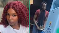 Fuel attendant goes viral after posting her final year result: "No be my fault"