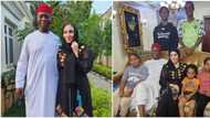 "Regina use editing finish him, this is his real face": Ned Nwoko shares Eid photo with Moroccan wife and kids