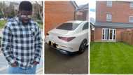 "Exactly 5 years": After moving to UK, Nigerian man counts his blessings, shows off posh Benz car