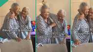 "She is lucky": 103-year-old woman plays joyfully with her 87-year-old daughter